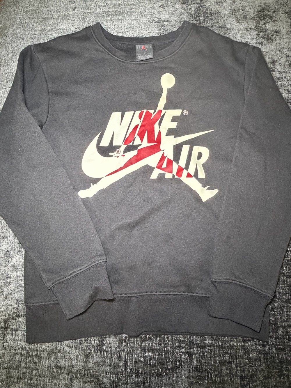 Jordan x Nike Air Jumpman Kids Crewneck Sweatshirt Size Large 12-13 Yrs